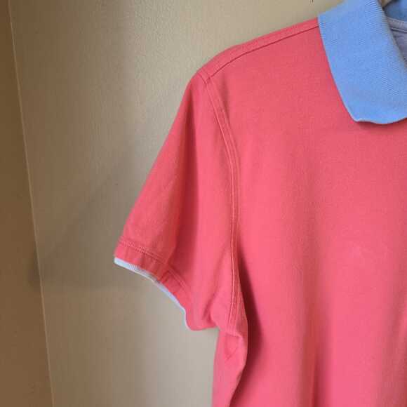 Tommy Hilfiger Women's Multicolor Polo Shirt Size XL Coral Blue Tenniscore Y2K - Picture 3 of 7